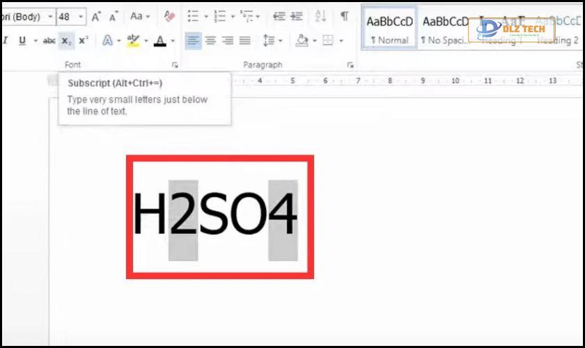 Hướng dẫn cách viết số dưới trong Word
