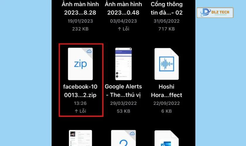 Mở mã zip để xem bình luận đã xóa