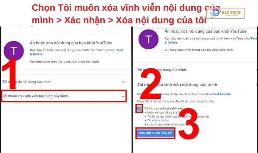 xóa bằng điện thoại