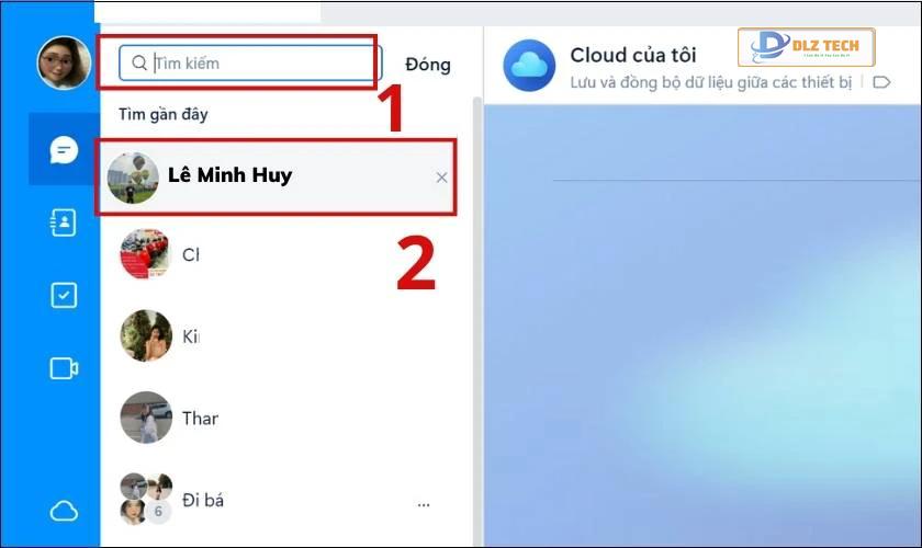 xóa lịch sử tìm kiếm trên zalo pc