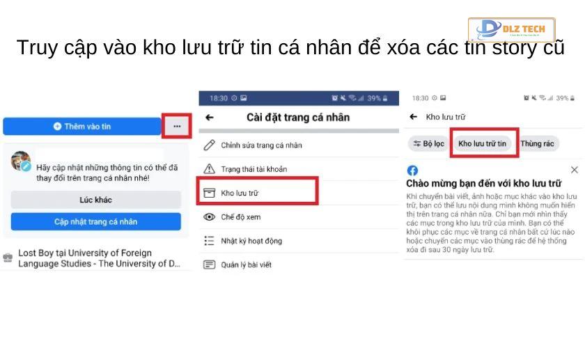 cách xoá story trên facebook bằng máy tính