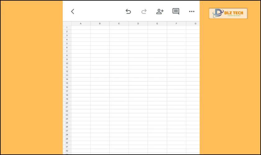 Xóa dòng kẻ trong Google Sheet trên điện thoại
