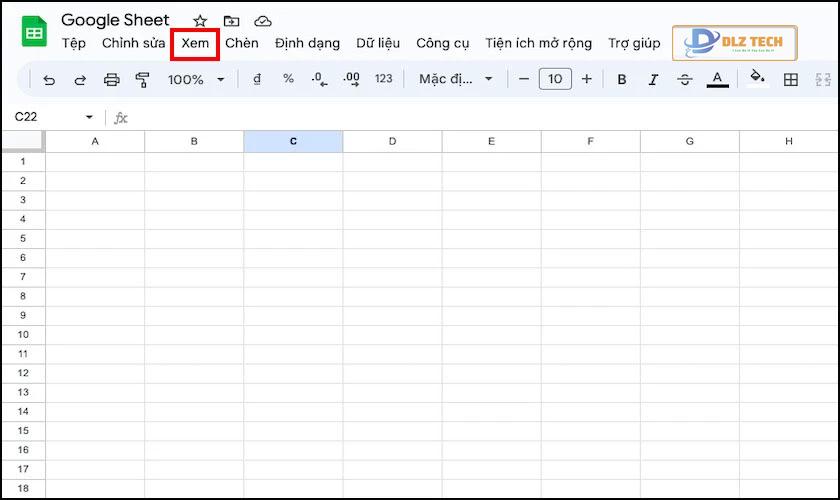 Cách xóa đường kẻ trong Google Sheet