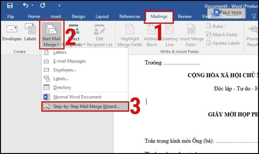 Tạo danh sách trong Word
