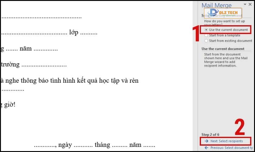 Sử dụng tài liệu hiện tại