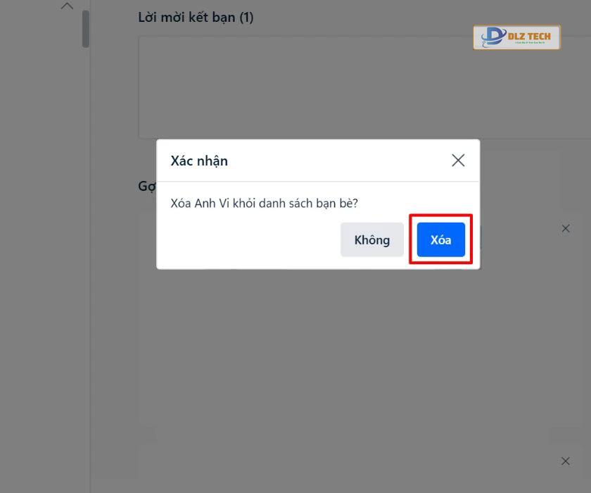 Nhấn Từ chối để hủy kết bạn