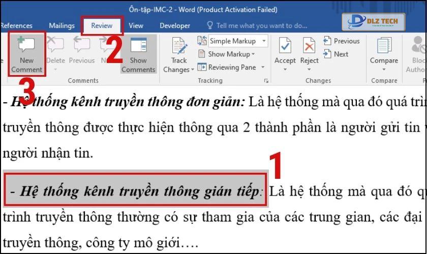 Cách tạo bình luận trong Word cho mọi phiên bản