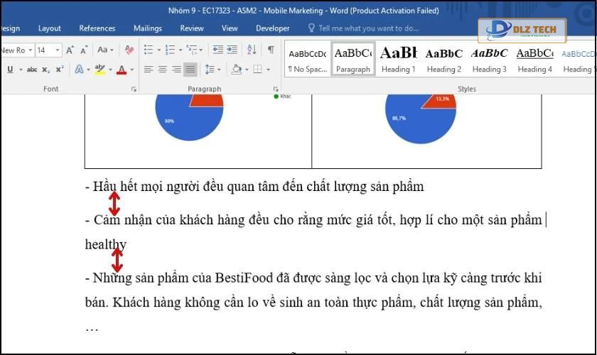 kết quả sau khi xóa dòng trống