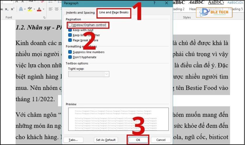 cách xóa khoảng trắng cuối trang trong word