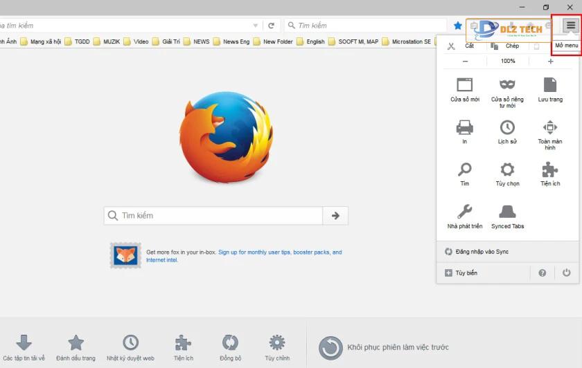 Xoá lịch sử tìm kiếm Google trên Firefox
