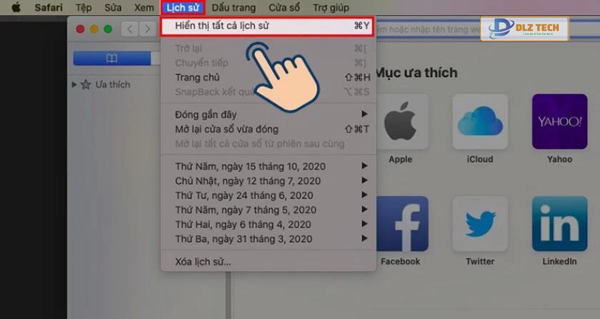 Xoá lịch sử tìm kiếm trên Macbook