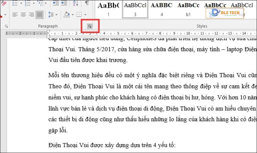 Cách thụt lùi đầu dòng trong Word 2010, 2016 với Paragraph