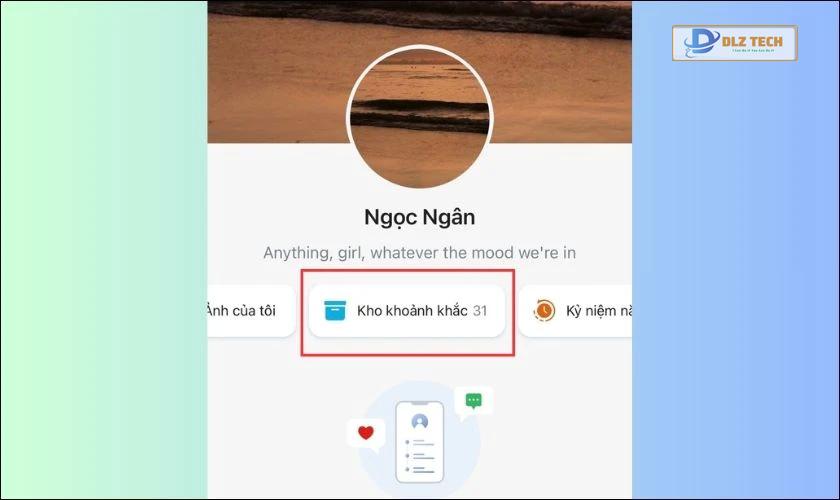 Nhấn vào Kho khoảnh khắc để xem lại tất cả những khoảnh khắc Zalo