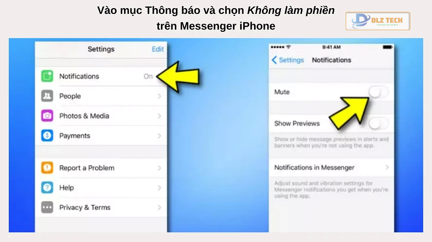 Cách tắt mở thông báo