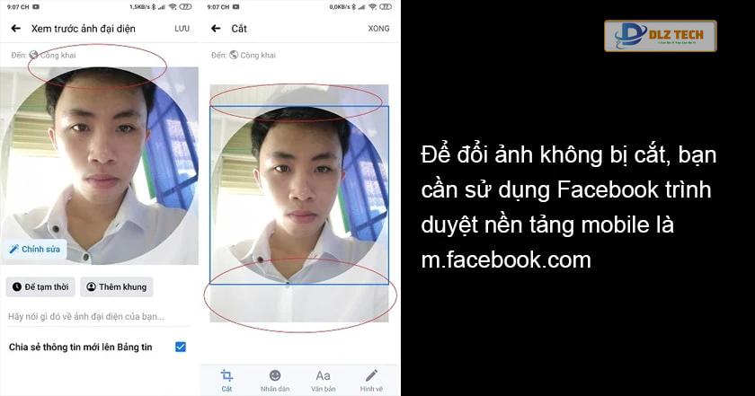Ảnh được cắt thành khung vuông