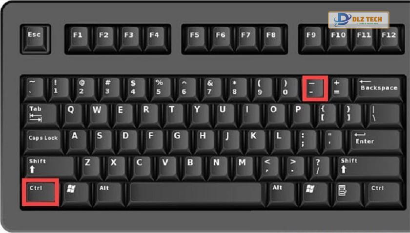 Cách thu nhỏ màn hình máy tính win 7 bằng tổ hợp phím “Ctrl” và dấu “-”
