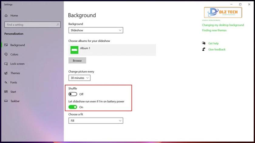 Đặt hình nền win 11 từ thư viện ảnh
