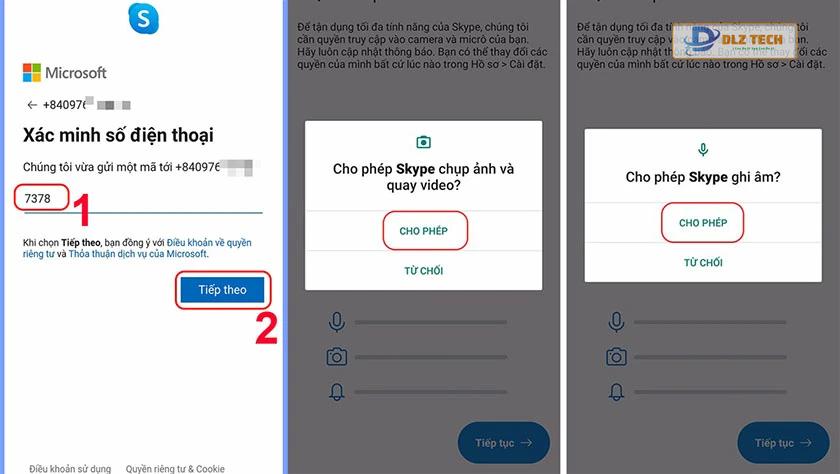 Cách tạo tài khoản Skype trên điện thoại bằng số điện thoại