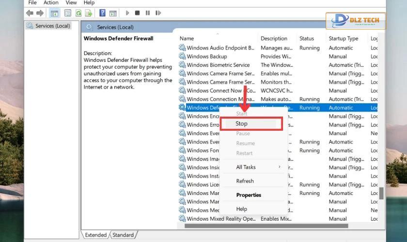 Thực hiện nhấn đúp vào mục Windows Defender Firewall