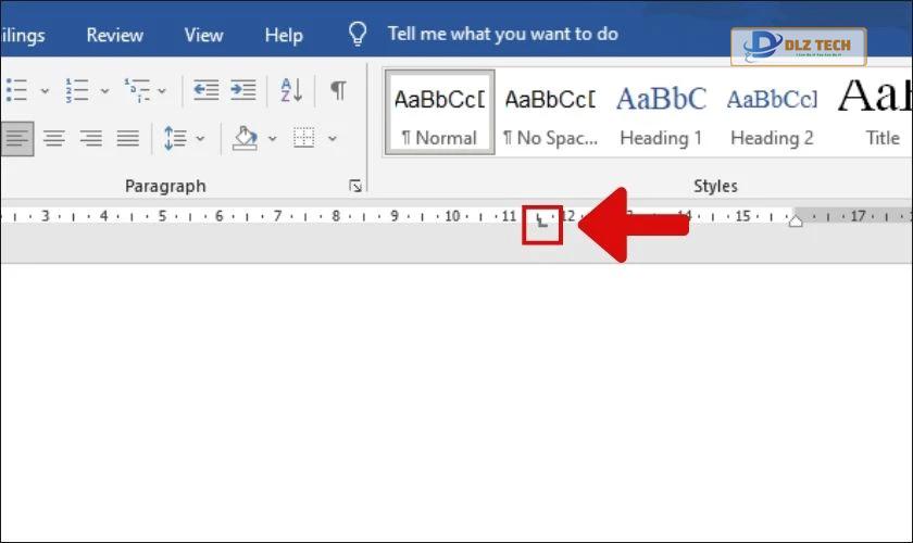 nhấn đúp vào ký hiệu tab để thực hiện cách tạo dấu chấm trong word