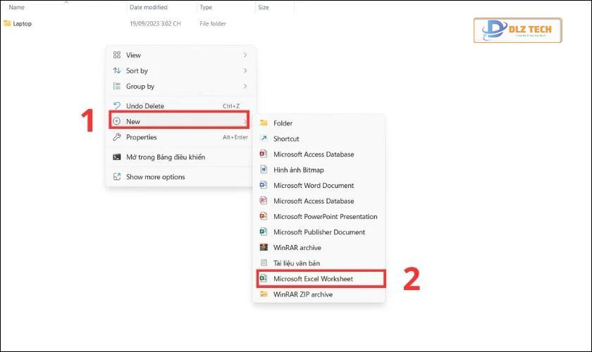 Cách tạo file Excel trên máy tính
