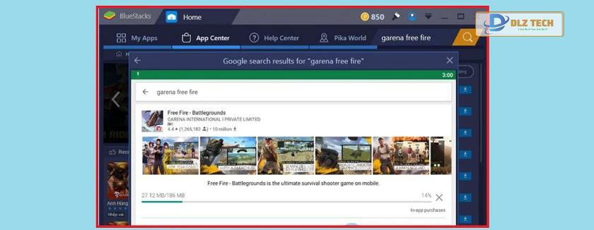 Tải Free fire trên máy tính bluestacks