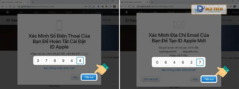 tạo id apple trên máy tính