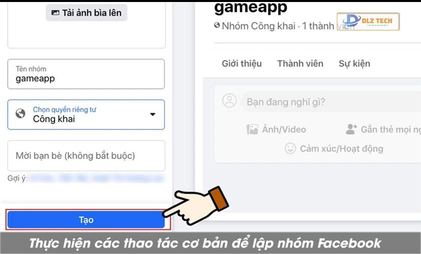 Thiết lập nhóm trên Facebook
