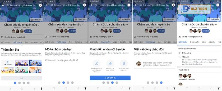 Thông tin chi tiết nhóm trên điện thoại