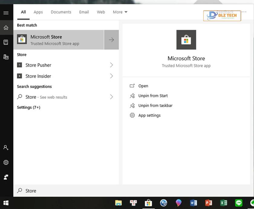 Mở Microsoft Store trên Windows 10