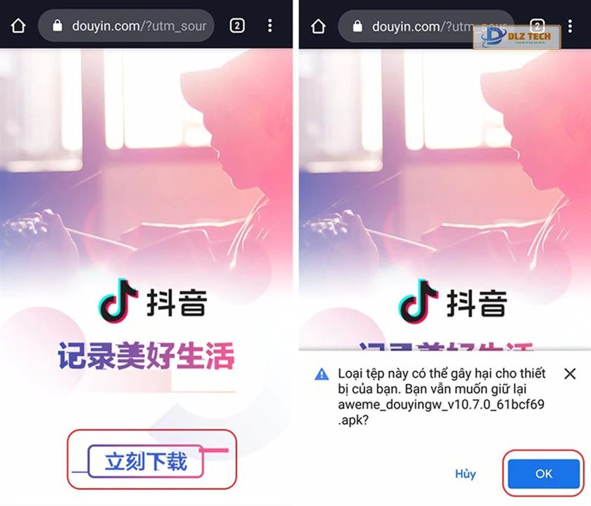 Cài đặt Tik Tok Trung Quốc trên Android