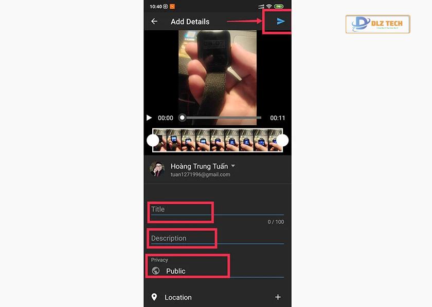 Thêm tiêu đề và mô tả