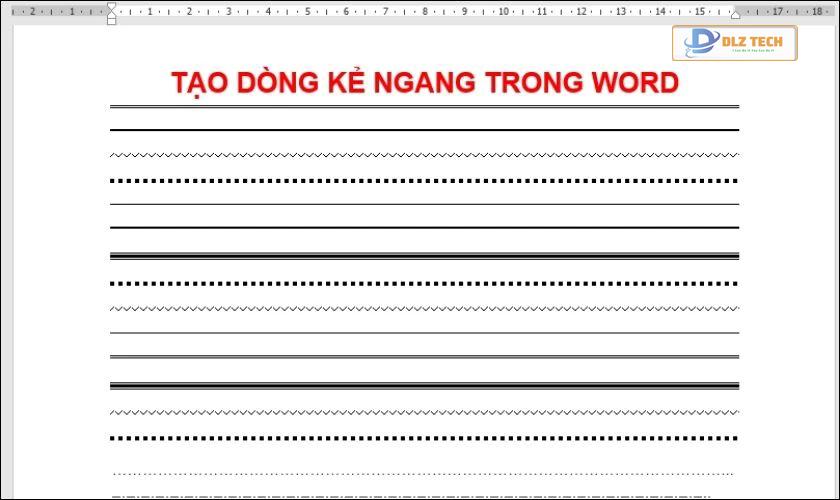 Tạo dòng kẻ trong Word để làm gì?