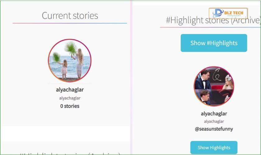 các story instagram nổi bật hiện lên