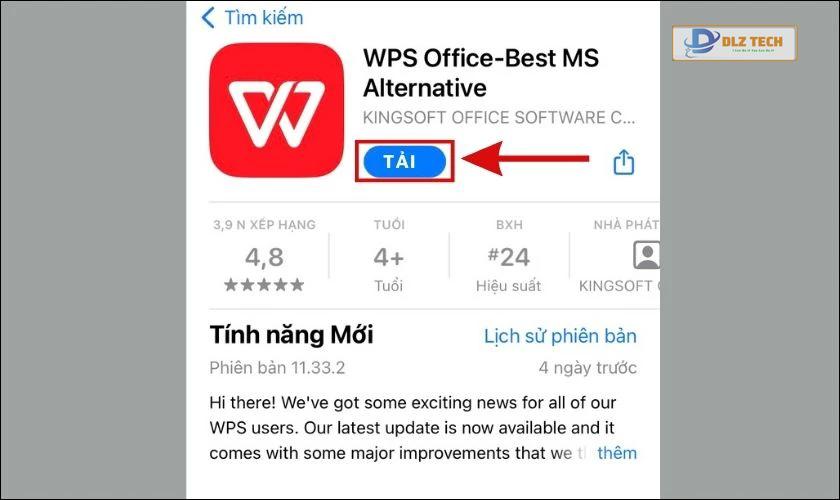 tải wps office trên iphone