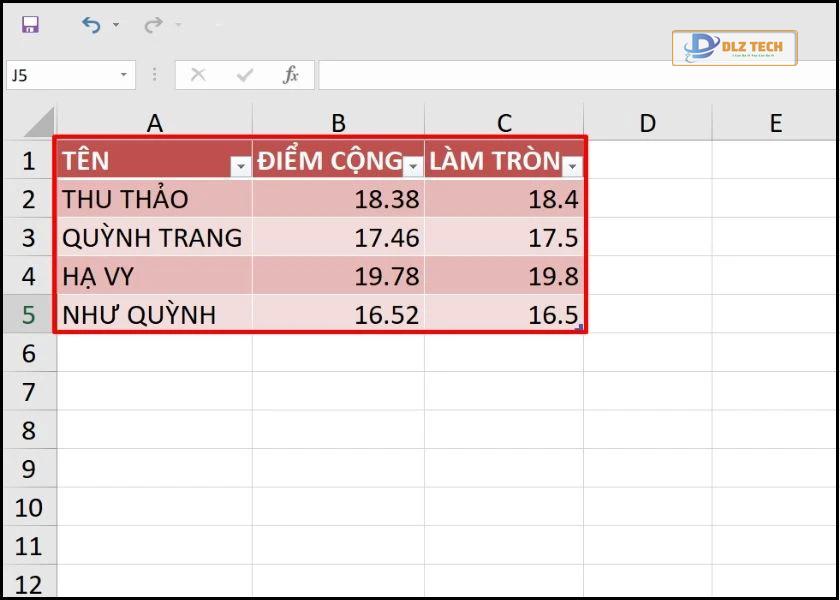 Format as Table