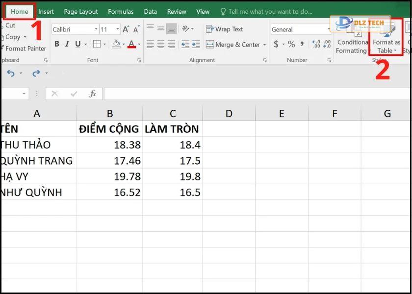 cách kẻ bảng trong excel