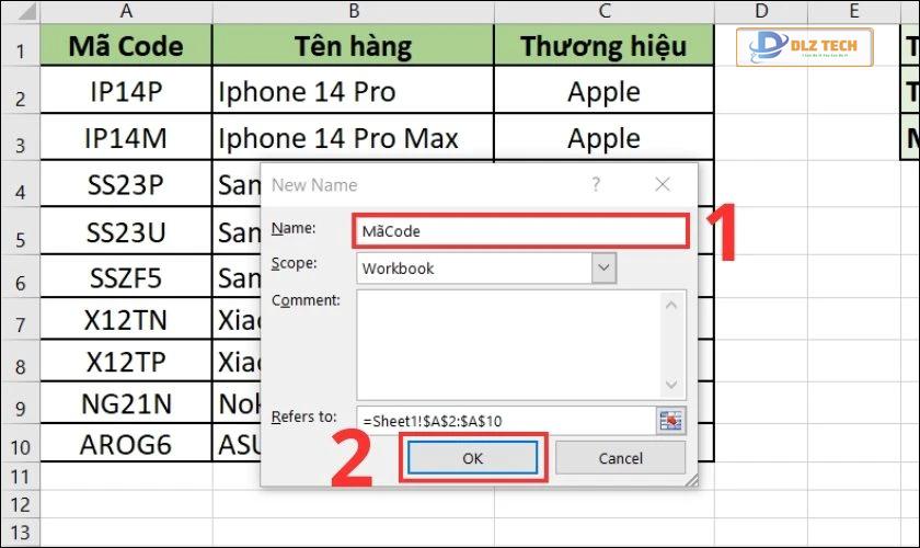 cách tạo listbox