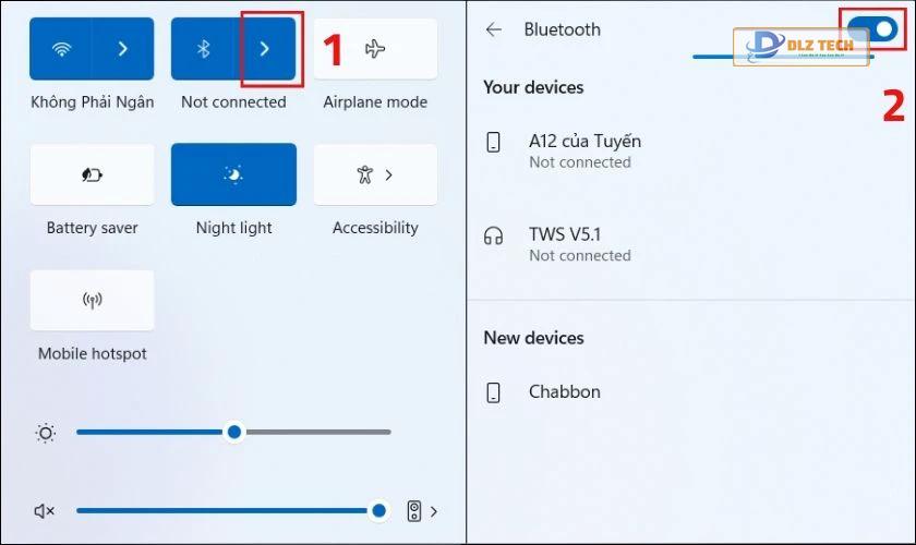 Khởi động lại Bluetooth