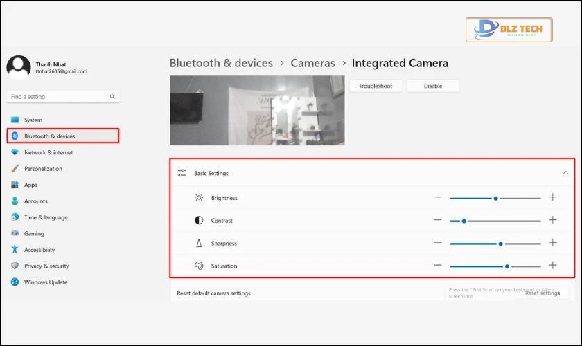 Cách mở camera điều chỉnh màu sắc khi gọi video