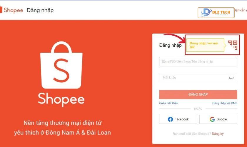hướng dẫn đăng nhập shopee trên máy tính bằng mã qr