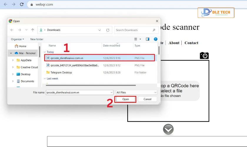 quét mã qr online trên máy tính bằng webqr
