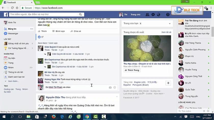 cách tag tên trên facebook vào comment