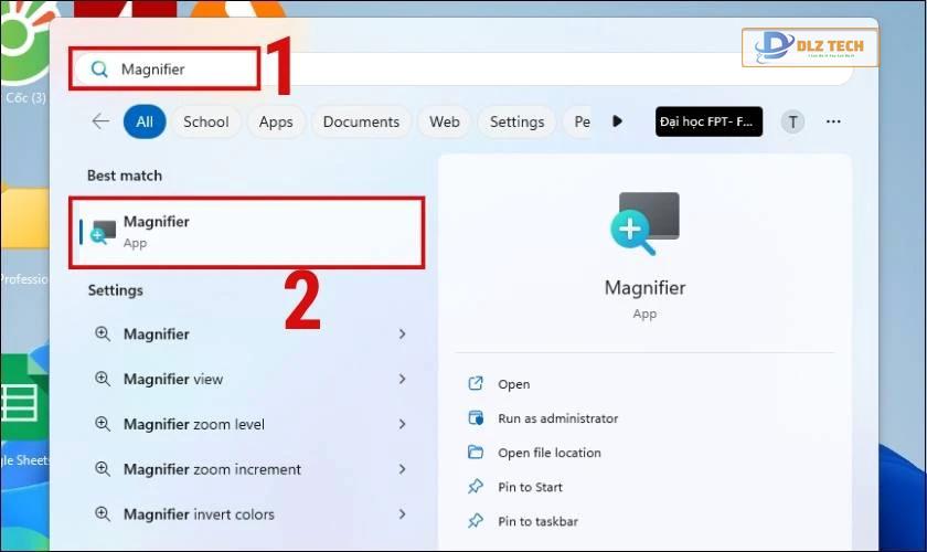 Phóng to màn hình máy tính với Magnifier