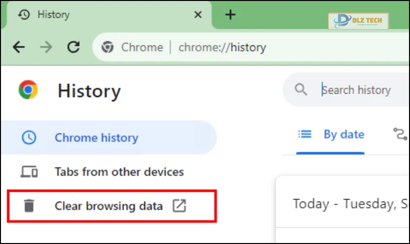 Chọn Clear browsing data…