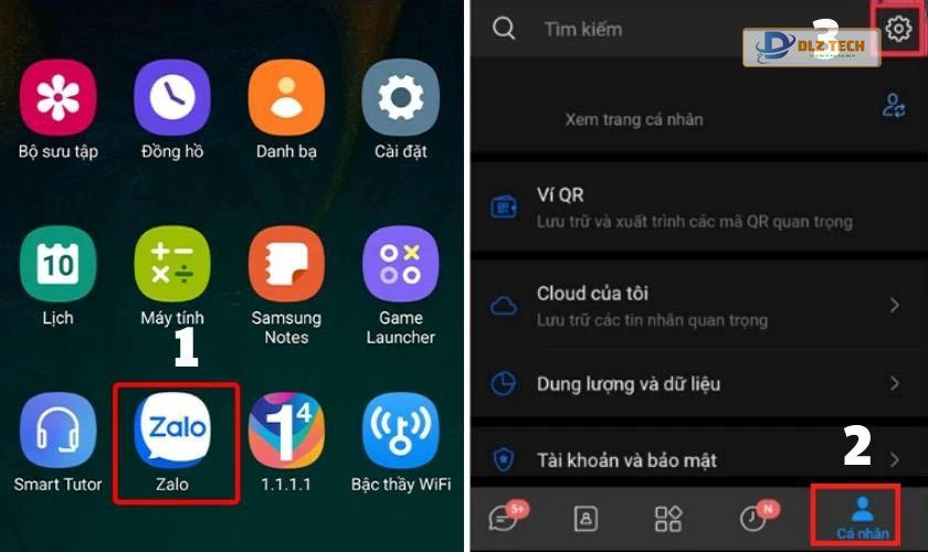 Xóa bộ nhớ đệm ứng dụng Zalo