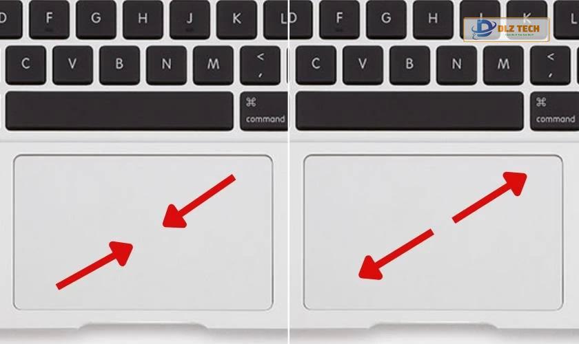Sử dụng Touchpad để thực hiện cách phóng to màn hình máy tính