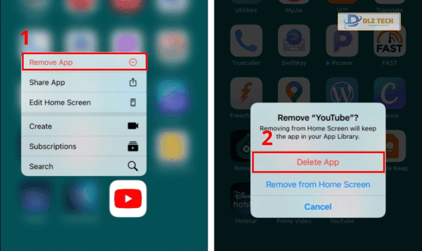 Gỡ và cài đặt lại ứng dụng YouTube trên điện thoại