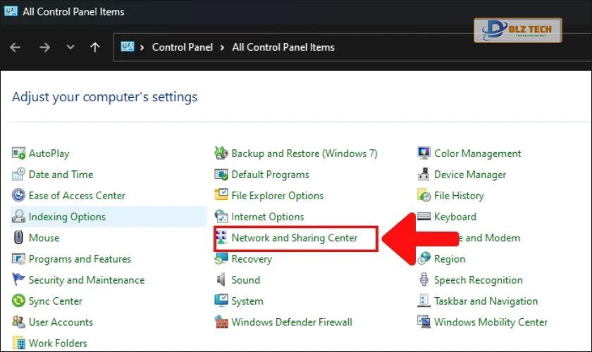 Network and Sharing Center
