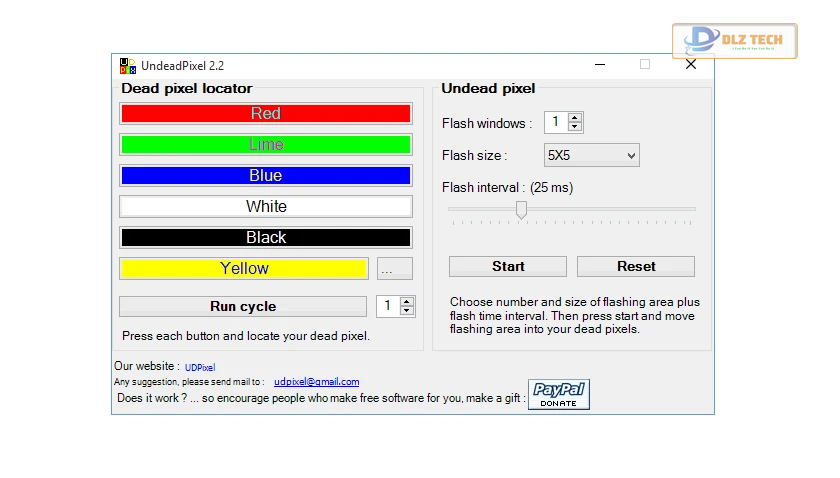 Phần mềm Dead Pixel Locator